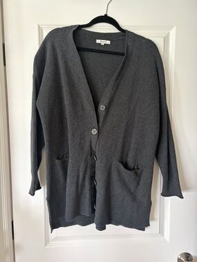 Madewell Charcoal Gray Button-Front Cardigan